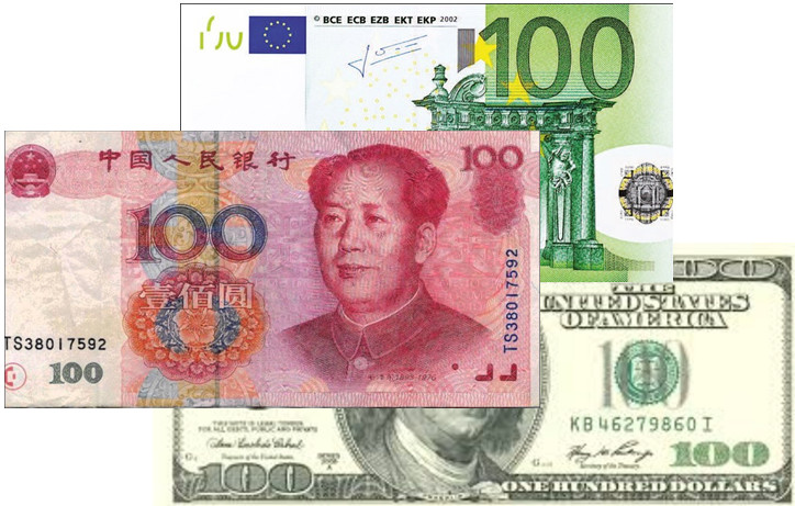 Yuan, dollaro, euro
