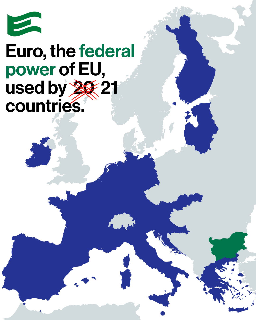 La Bulgaria adotterà l'Euro dal 1 gennaio 2026.